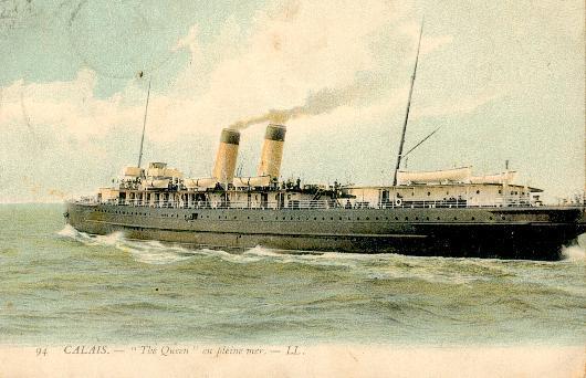 Calais. "The Queen" En Pleine Mer. - Steamers