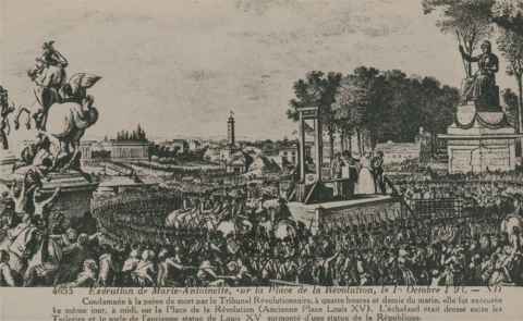 CPA EXECUTION DE MARIE ANTOINETTE SUR LA PLACE DE LA REVOLUTION 1793 - Evènements