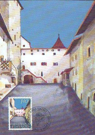 LIECHTENSTEIN CARTE MAXIMUM NUM.YVERT 858 CHATEAU VADUZ - Cartes-Maximum (CM)