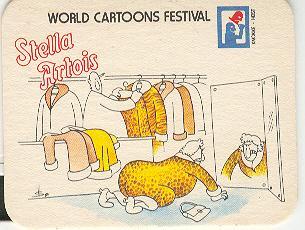 SB Stella Artois World Cartoons Festival Knokke Dame Déguisée En Panthère - Bierdeckel