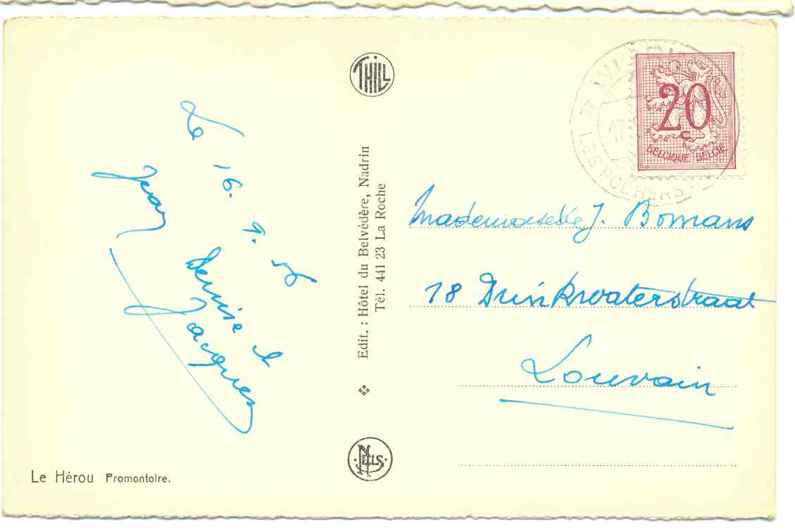 Herou , Promontoire , Ocb Nr 851 ,stempel  Zie Scans  NELS - Houffalize