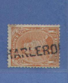 135 Met Naamstempel CHARLEROI   (noodstempel) - 1915-1920 Alberto I