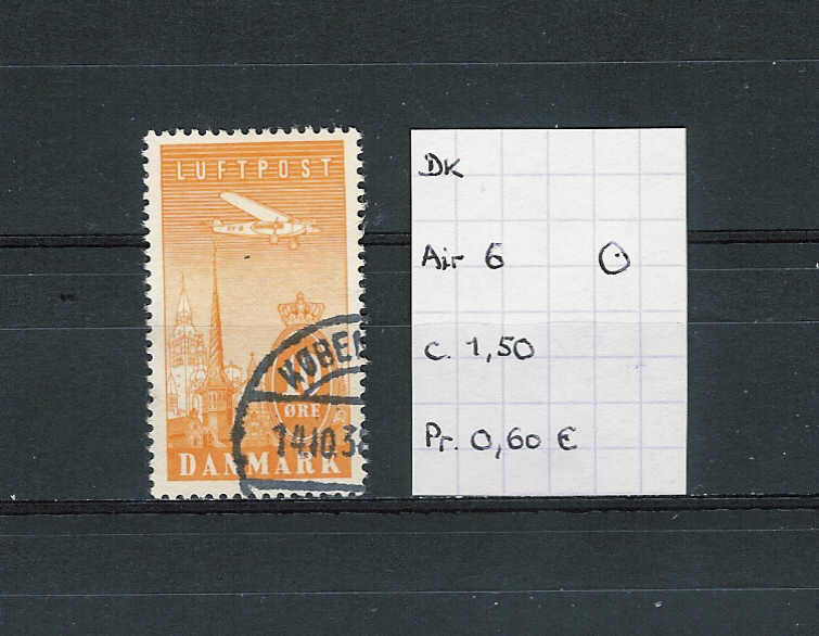 Denemarken Yv. LP./Avion/Airmail 6 Gest./obl./used - Luchtpostzegels