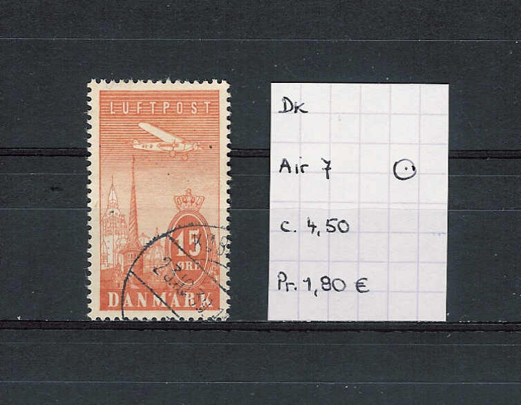 Denemarken Yv. LP./Avion/Airmail 7 Gest./obl./used - Luftpost