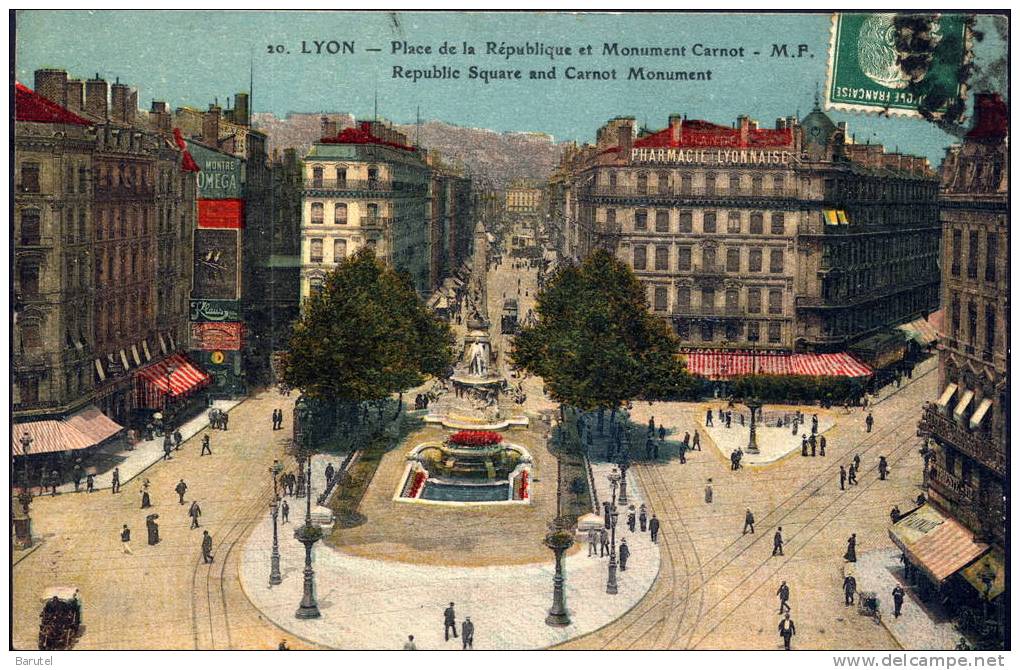 LYON 2 - Place De La République Et Monument Carnot - Lyon 2