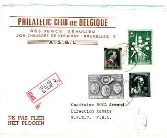 BELGIQUE - Recommandé De Ixelles Vers BPS 7  COB 571 + 1008 A + 1046 + 724 T - Sonstige & Ohne Zuordnung