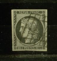FRANCE Nº 3  Obl. Jolie Piece - 1849-1850 Cérès