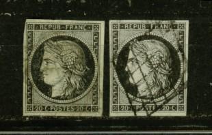 FRANCE Nº 3 & 3 A Obl. - 1849-1850 Ceres