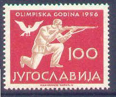 A0025 Tir Pigeon 713 Yougoslavie 1956 Neuf ** Jeux Olympiques De Melbourne - Shooting (Weapons)