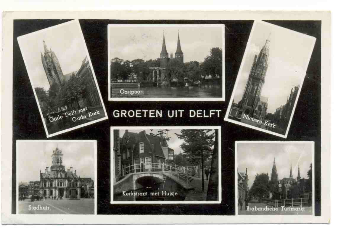 Delft , 1945 ,   Zie Scans , Stempel Delft(ned 12) - Delft