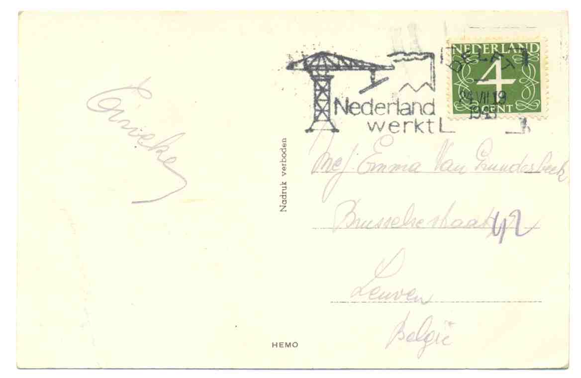 Delft , 1945 ,   Zie Scans , Stempel Delft(ned 12) - Delft