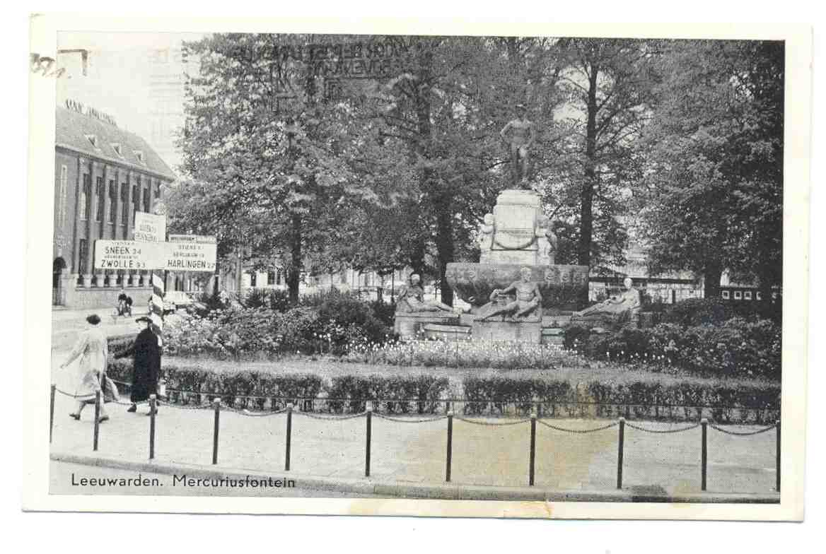 Leeuwarden , Mercuriusfontein , 1960,  Zie Scans , Stempel Leeuwarden (ned 18) - Leeuwarden