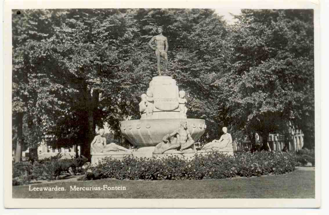 Leeuwarden , Mercuriusfontein , 1953,  Zie Scans , Stempel Leeuwarden (ned 25) - Leeuwarden