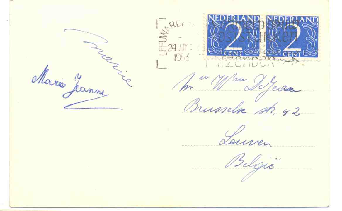 Leeuwarden , Mercuriusfontein , 1953,  Zie Scans , Stempel Leeuwarden (ned 25) - Leeuwarden