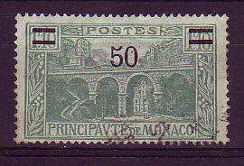 Timbre Monaco Oblitérè N° 107 ( 50c.s. 1f.05, Vert ) - Other & Unclassified