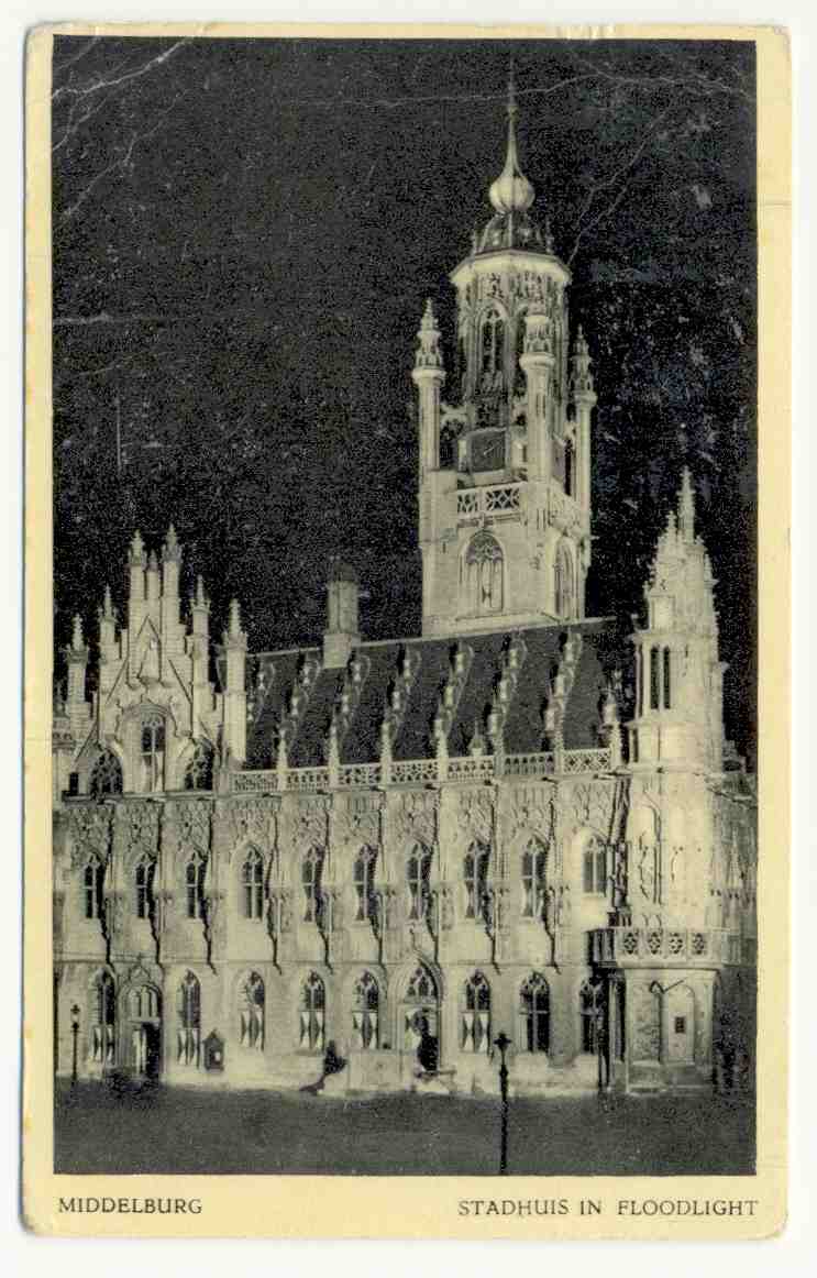 Middelburg , Stadhuis , 1953,  Zie Scans , Stempel Middelburg (ned 26) Plooitjes - Middelburg