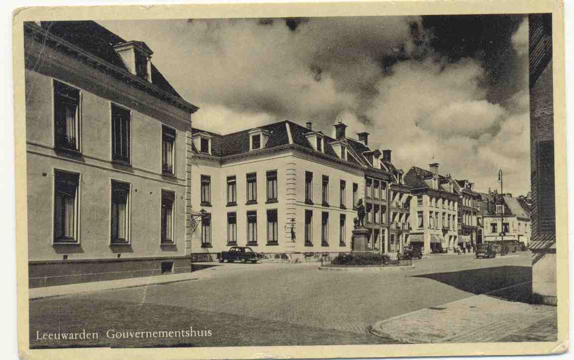 Leeuwarden , Gouvernementshuis , 1955,  Zie Scans , Stempel Leeuwarden (ned 28) - Leeuwarden