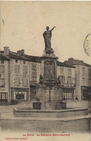 87 - Le Dorat - Fontaine Monumentale - Voyagé En 1933 - Ed. Masle-Bonnet - Le Dorat