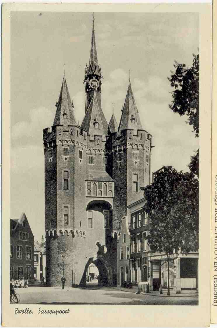 Zwolle , Sassenpoort , 1946 , Stempel Zwolle Station  , Zie Scans (ned 41) - Zwolle