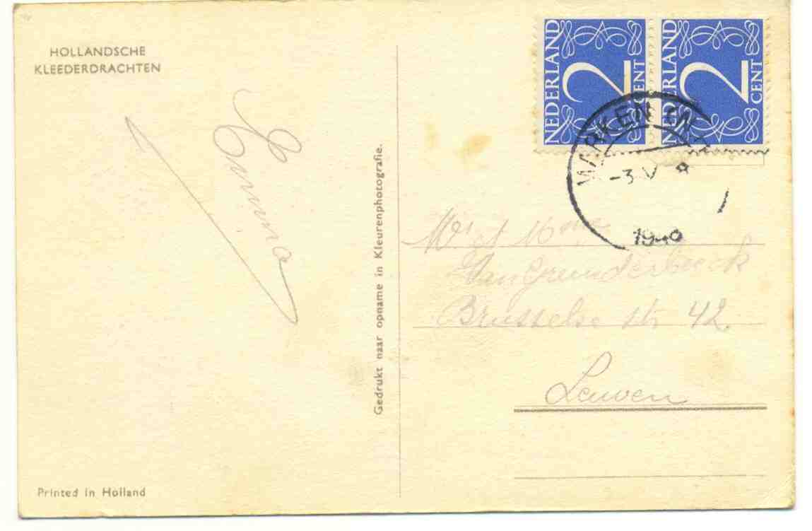 Hollandsche Kleederdrachten  Marken, 1948 , Stempel Marken  , Zie Scans (ned 53) - Marken