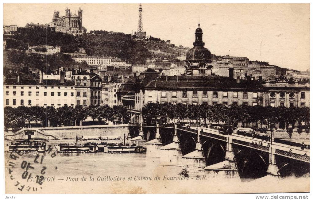LYON 2 - Le Pont De La Guillotière Et Côteau De Fourvière - Lyon 2