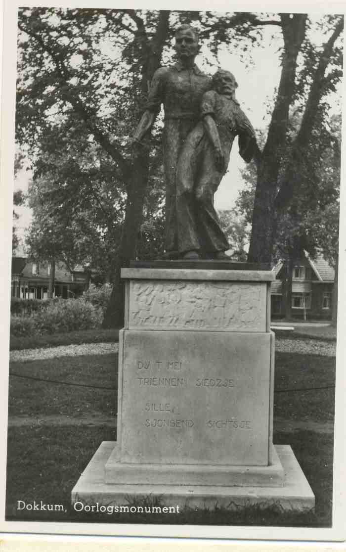 Dokkum , Oorlogsmonument Rond 1953 , Niet Gelopen  , Zie Scan (ned 87) Fotokaart - Dokkum