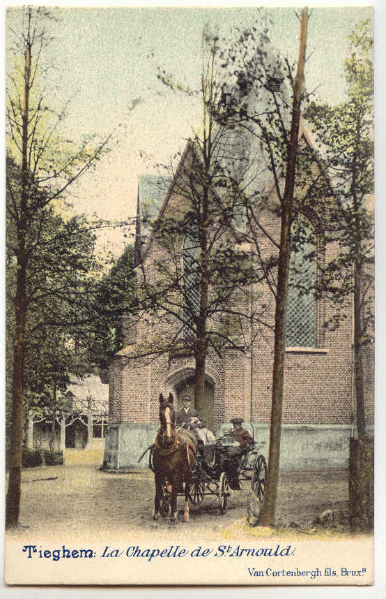 1047 - THIEGHEM - La Chapelle De St Arnould   * Bel Attelage * (en Couleurs) - Anzegem