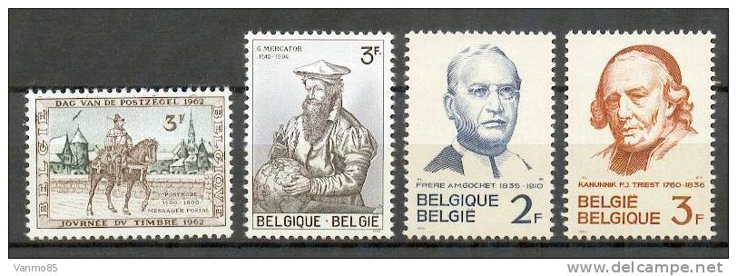 Belgique - 1962 - Neufs ** , Yvert&Tellier N° 1212-1213-1214-1215 . - Nuevos