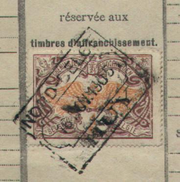 Sp 41 Op Fragment Met Stempel  NORD-BELGE / HUY - Nord Belge