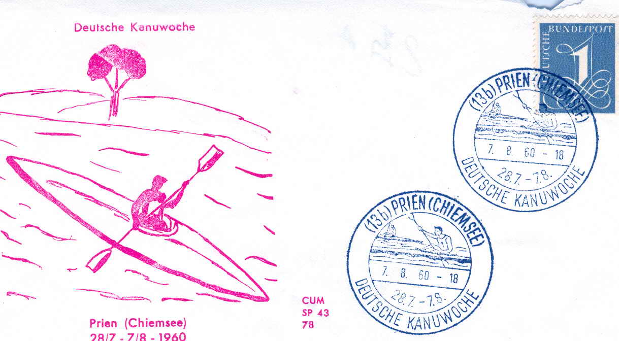 ALLEMAGNE OBLITERATION TEMPORAIRE 1978 CHAMPIONNATS D'ALLEMAGNE DE L'OUEST DE CANOE KAYAK - Rowing