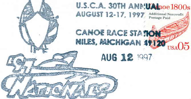 USA OBLITERATION TEMPORAIRE 1997 TRENTIEME EDITION DE LA COURSE DE CANOE - Rowing