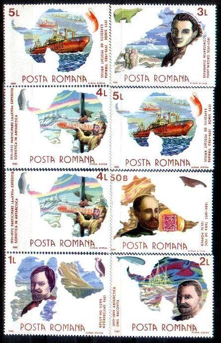 Romania 6 Mint Stamps With Explorer Antarctic. - Autres & Non Classés