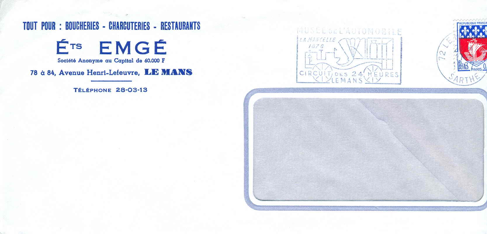 FRANCE OBLITERATION TEMPORAIRE 1978 LE MANS MUSEE DE L'AUTOMOBILE - Automobile