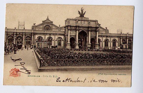 Bruxelles Gare Du Midi, 1905 - Cercanías, Ferrocarril