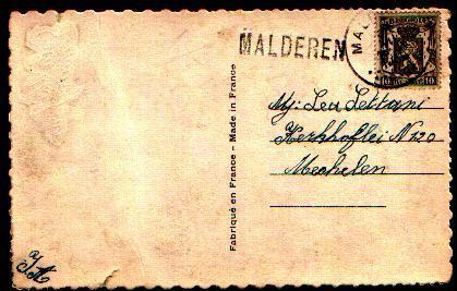 420 Op Kaart Met Naamstempel  MALDEREN - 1935-1949 Piccolo Sigillo Dello Stato