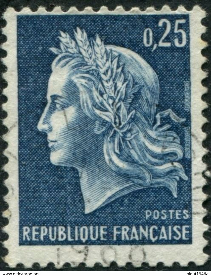 Pays : 189,07 (France : 5e République)  Yvert Et Tellier N° : 1535 (o) - 1967-1970 Marianne Of Cheffer