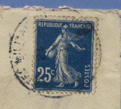 FRanse Zegel Op Brief Met PMB Stempel, Verzonden Van"Centre D'instruction De La 4e D.A. Belge, Camp D'auvours" 31/7/15 - Armée Belge