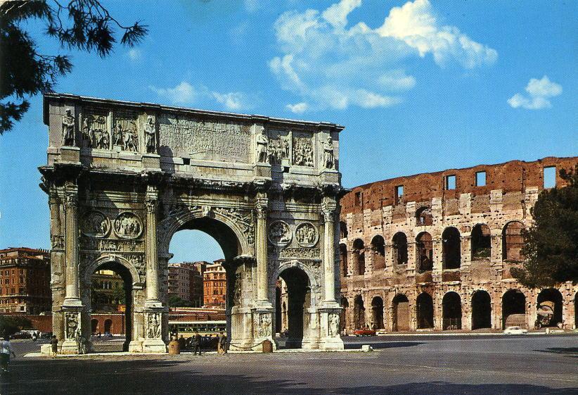 ROMA   -   Colosseo E Arco Di Costantino   -   (écrite En 1972) - Colosseum