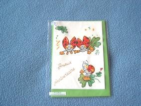 Carte 3 Coccinelles - Joyeux Anniversaire - Neuve - Enveloppe Comprise - Ref 7867 - Insects