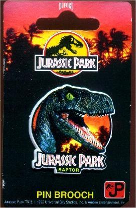 [4002] Pin's Jurassic Parc Raptor Sur Support Carton - Films