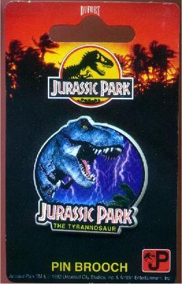 [4006] Pin's Jurassic Parc Tyrannosaure Sur Support Carton - Films