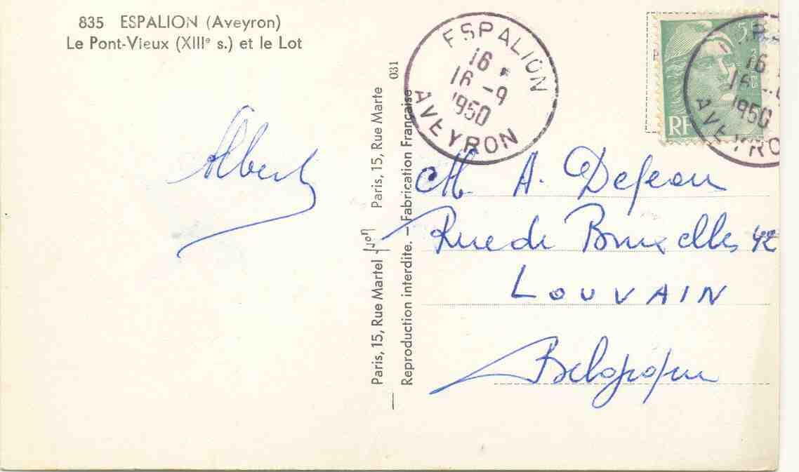 Espalion, 1950, Le Pont-vieux,  Voir Scans (fr 158) - Espalion