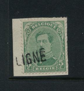 137 Op Fragment Met Naamstempel  LIGNE (noodstempel) - 1915-1920 Albert I