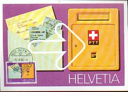 SUISSE Carte Maximum Num.Yvert 1110 LE CHEQUE POSTAL - Cartes-Maximum (CM)