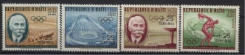 Haiti 1960 Olympic Games UMM Complete Set Oveprinted - Haïti