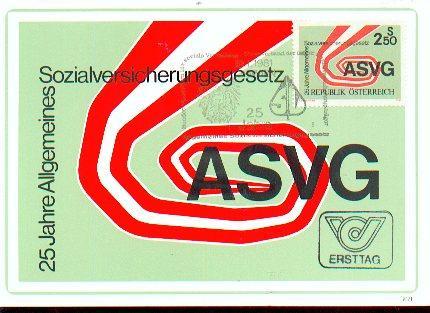 AUTRICHE Carte Maximum Num.Yvert 1493 ASSURANCE SOCIALE - Maximum Cards