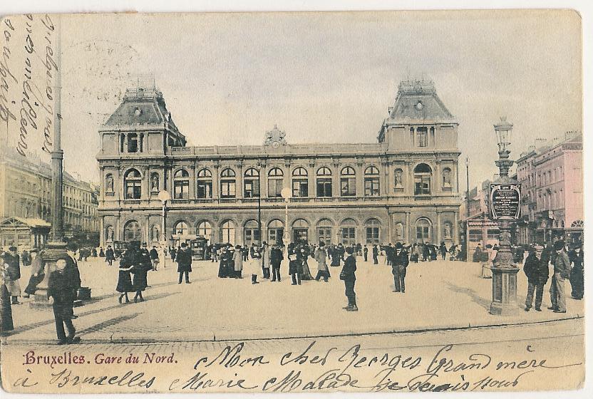 Brussel Gare Du Nord Animé (d312) - Spoorwegen, Stations