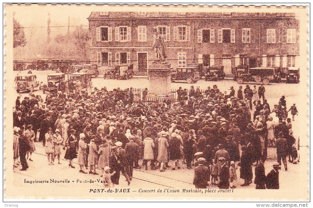 CPA 01 Pont-de-Vaux - Concert De L´Union Musicale Place Joubert - Superbe Animation - Pont-de-Vaux