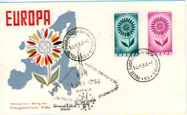 ITALIE - 2 FDC - Y. & T. Europa 907/8 - Napoli 14-09-1964  Noir Et Rouge - 1964