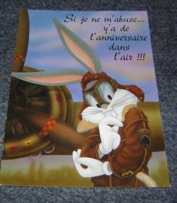 Cpm Looney Tunes Bugs Bunny Aviateur Lapin Rabbit - Séries TV